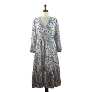 JOIE Floral Hi/Low Midi Dress